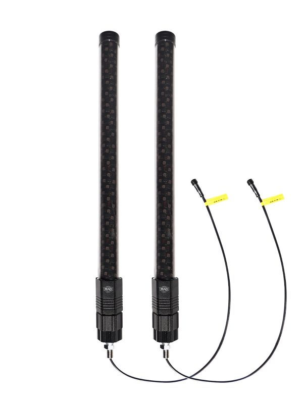 2' FAT RGB Whip Light Pair - Smoked